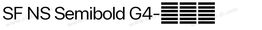 SF NS Semibold G4字体转换